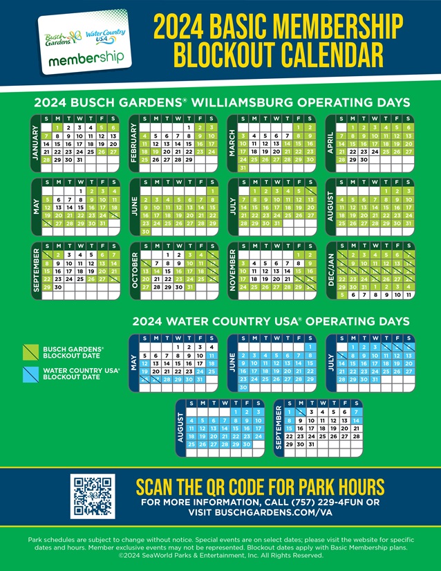 Busch Gardens Williamsburg Blockout Schedule